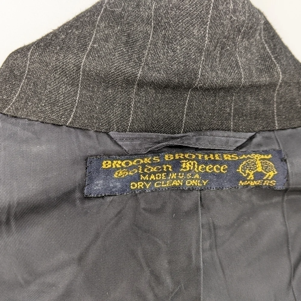 VTG Brooks Brothers Golden Fleece Sport Coat Suit Jacket All Wool Pinstripe